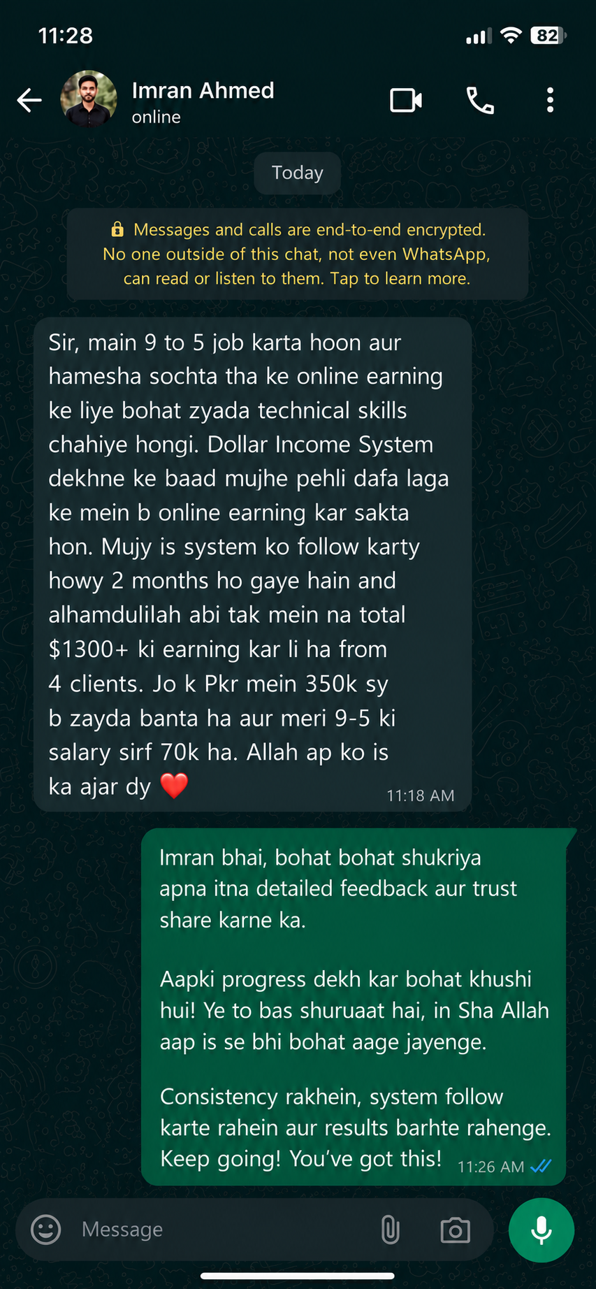 Dollar Income System student message 6