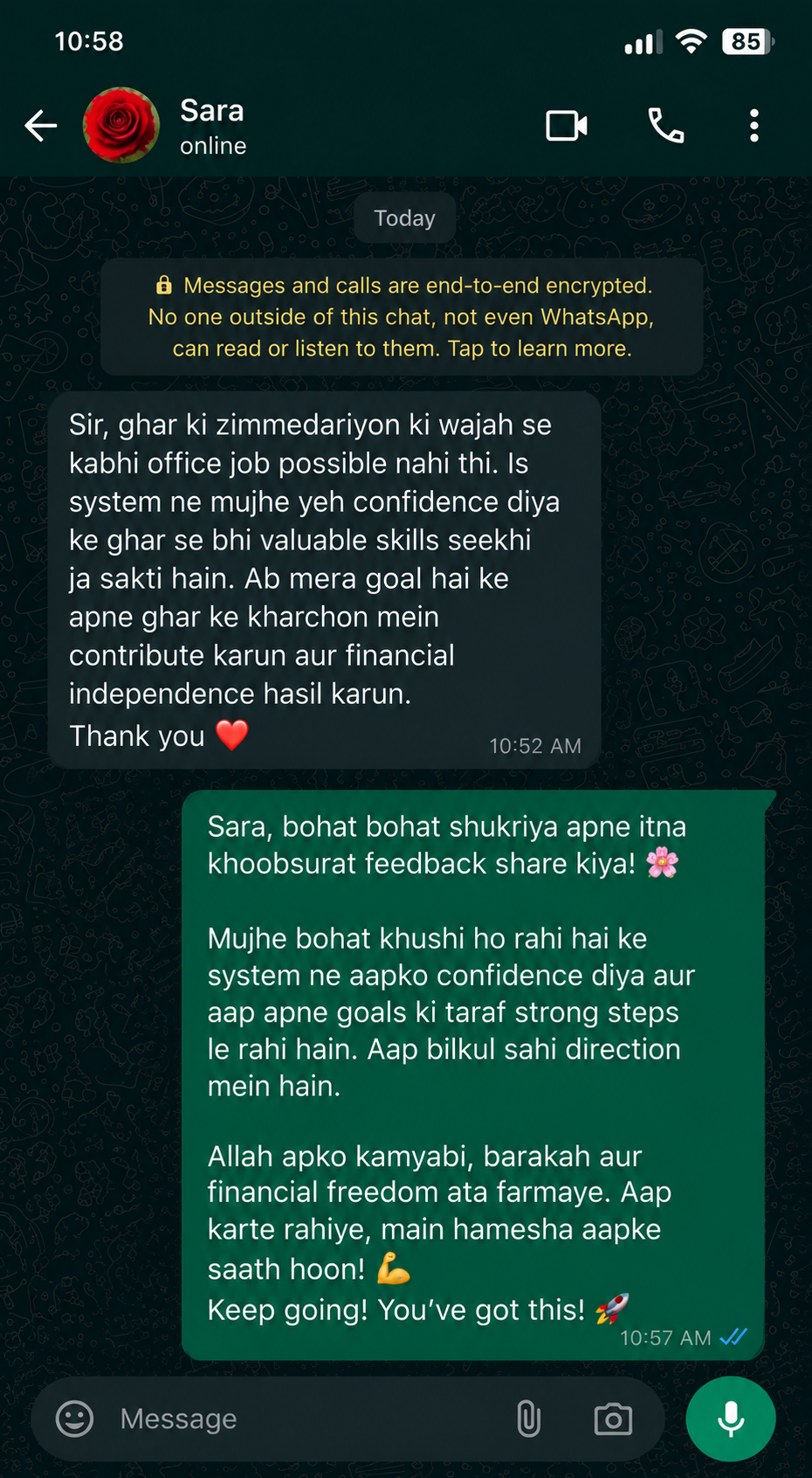 Dollar Income System student message 8